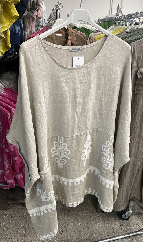 Style 1076 Tunic natural linen